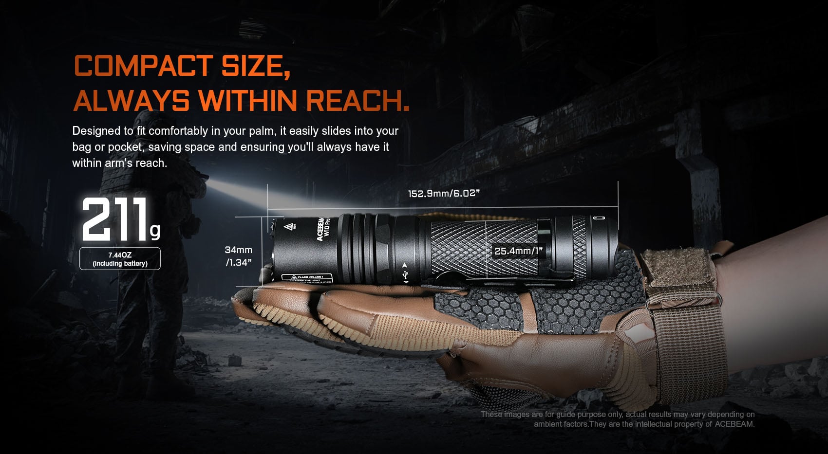 Acebeam W10 Pro קומפקטי וקל מקשל שתמיד יוכל להיות בהשג יד