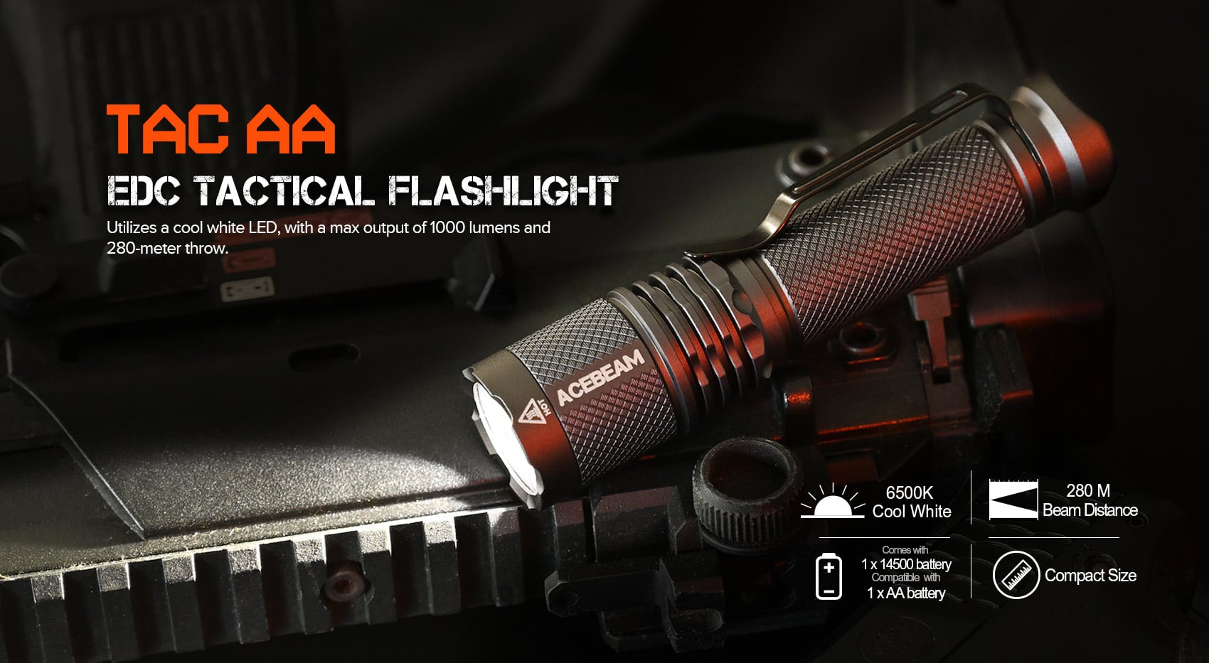 פנס טקטי לנשיאה יומיומית Acebeam TAC