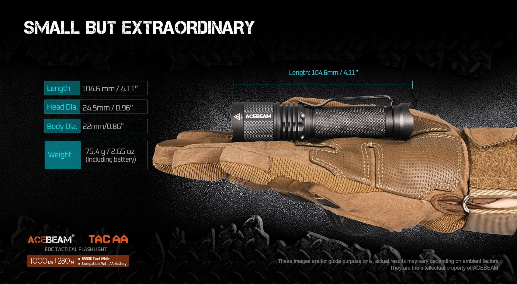 Acebeam TAC פנס זעיר אך יוצא דופן