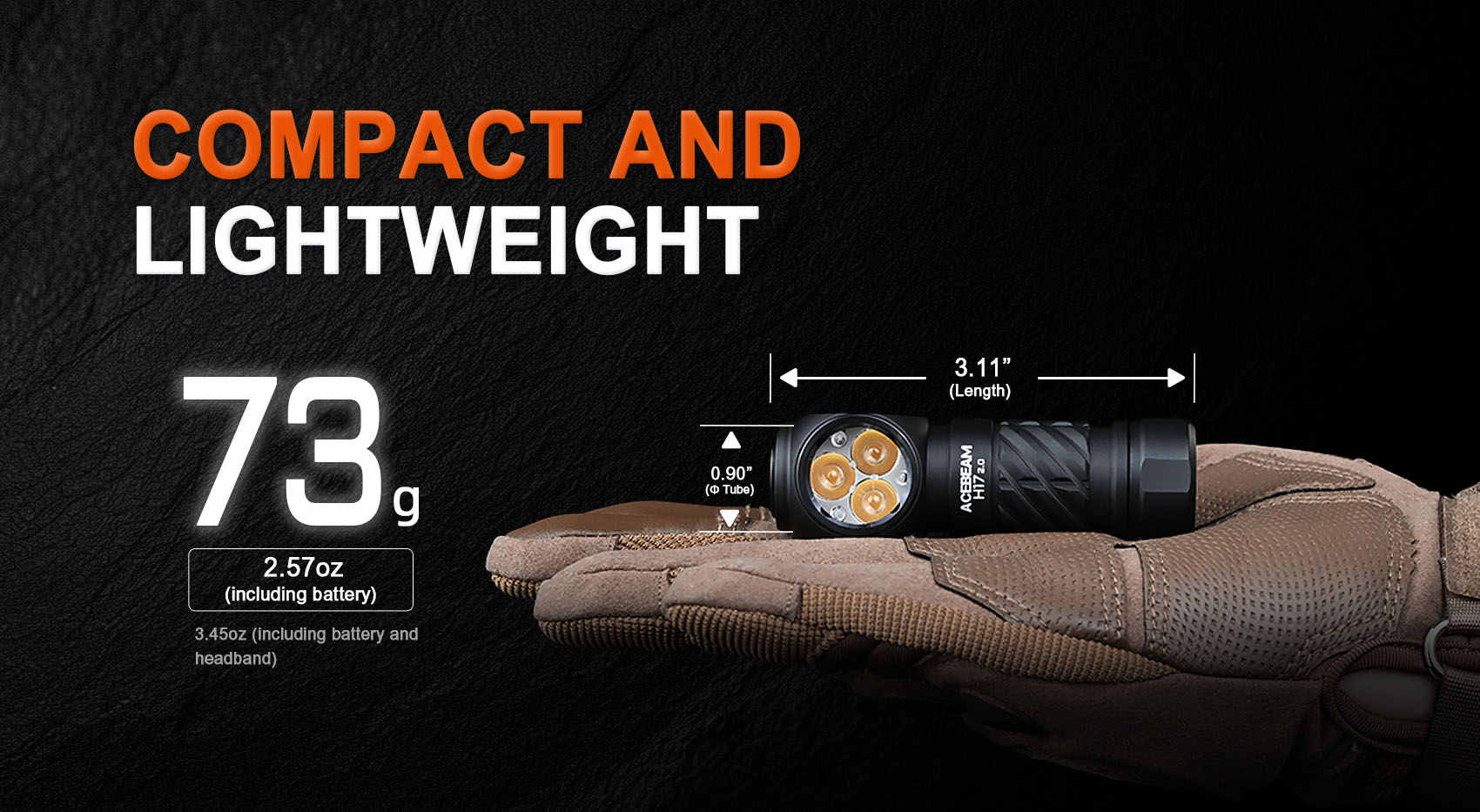 Acebeam H17 קומפקטי וקל משקל