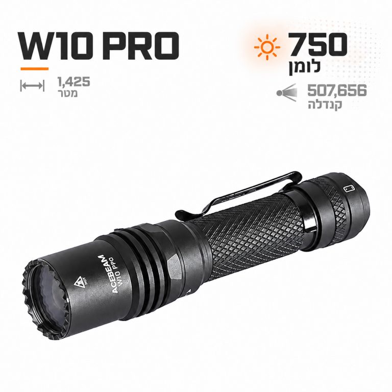פנס LEP ממוקד לרחוק W10 PRO- מבט כללי עם נתוני עוצמות