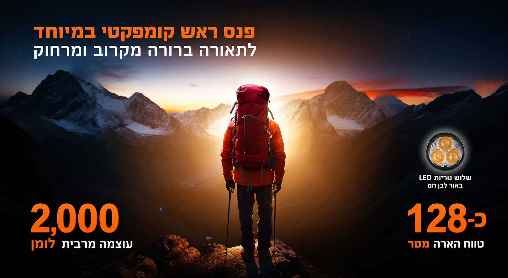 ACEBEAM H17 2.0 – עוצמה וטווח הארה – בעברית