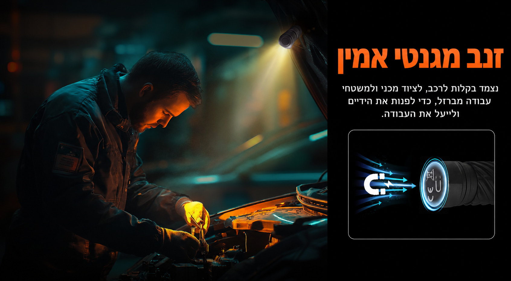 ACEBEAM H17 2.0 – זנב מגנטי – בעברית