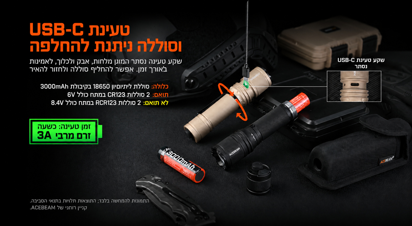 P16 2.0 – טעינה וסוגי סוללות – בעברית