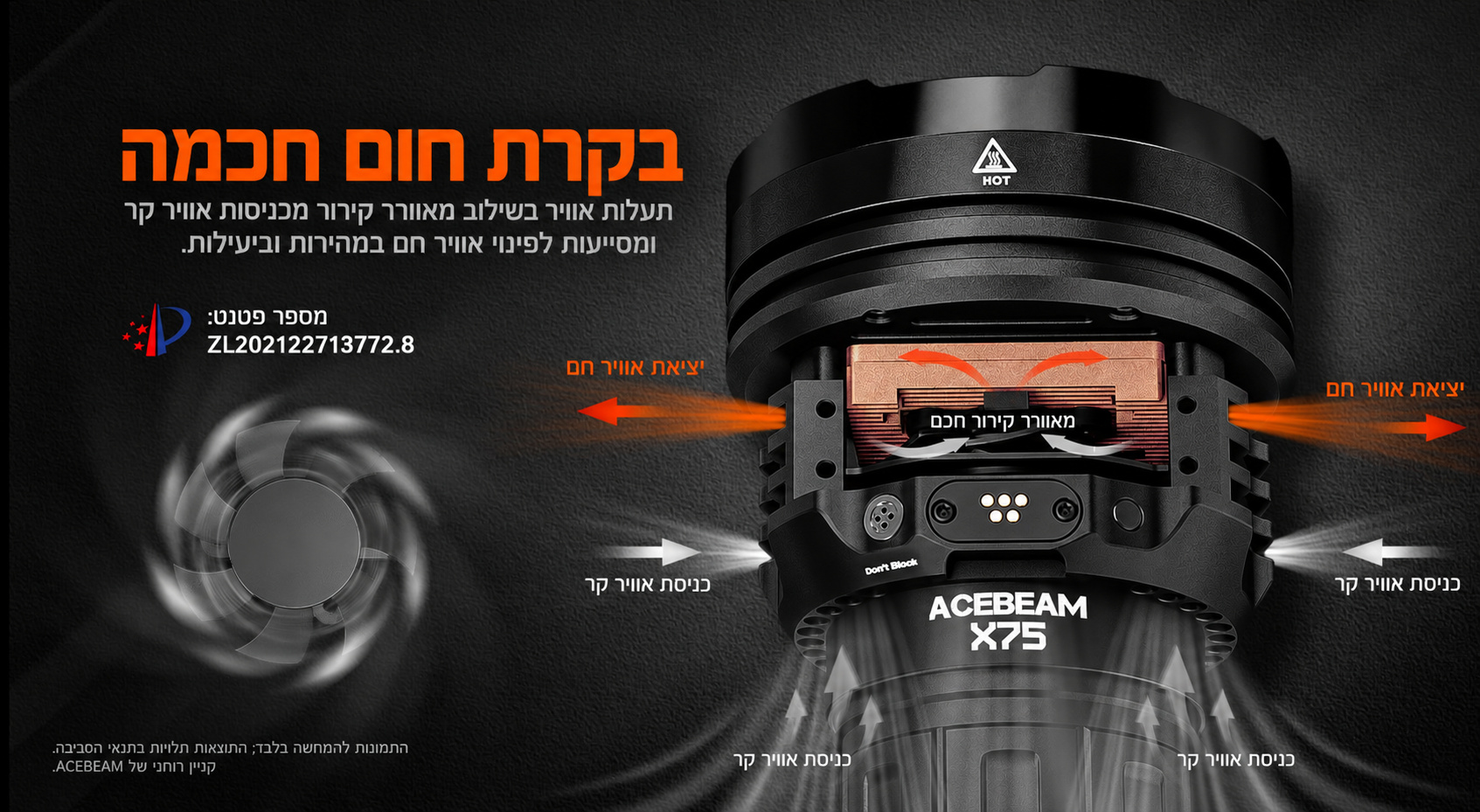 X75 – בקרת חום וזרימת אוויר – בעברית