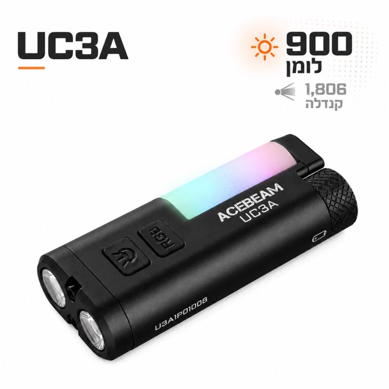UC3A אייסבים פנס זעיר עוצמתי